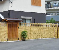 竹垣扉・門・屋根・窓 | 自動散水、人工竹垣、庭園資材のグローベン